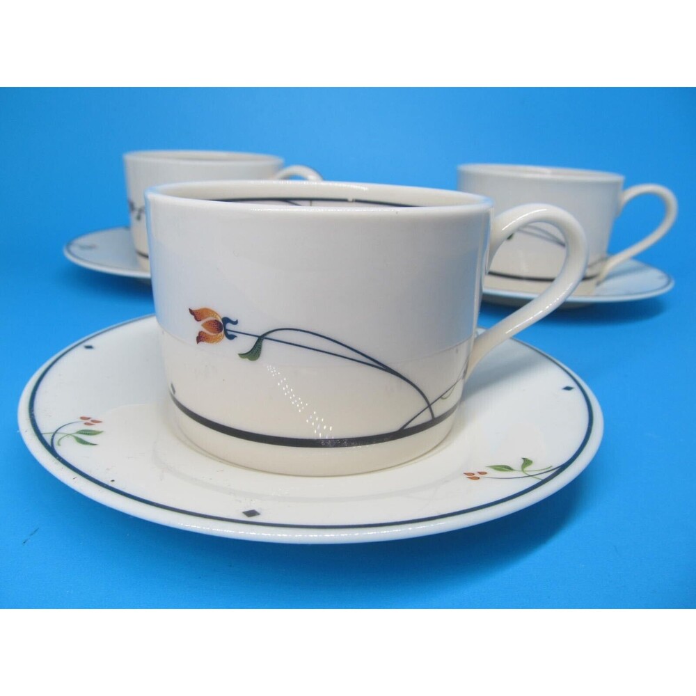 Gorham Ariana Set Of 3 Cups And 3 Saucers In Very Good Condition.